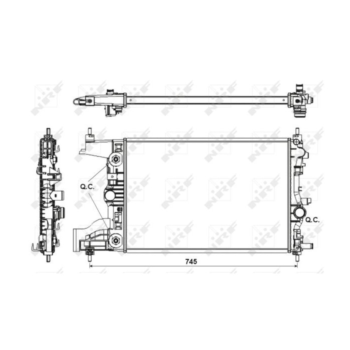 NRF Kühler, Motorkühlung 53153