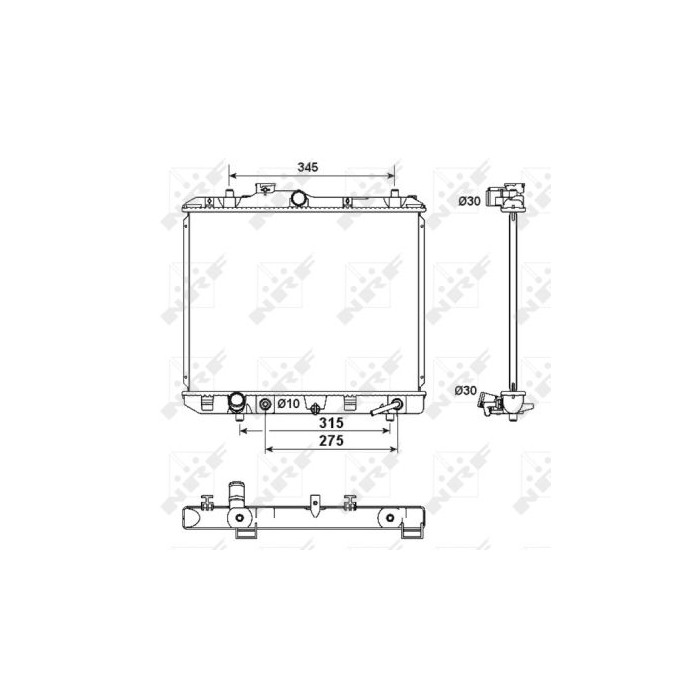 NRF Kühler, Motorkühlung 53158