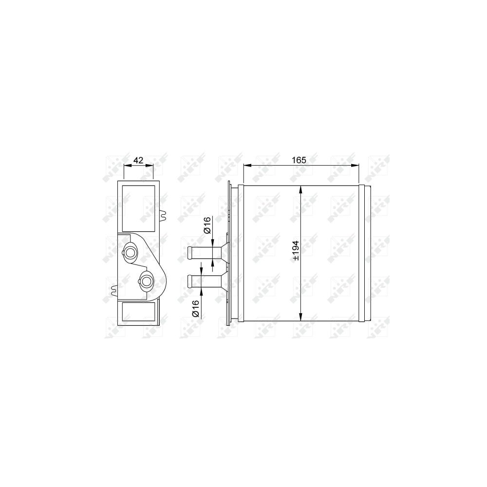 NRF Wärmetauscher, Innenraumheizung 53204