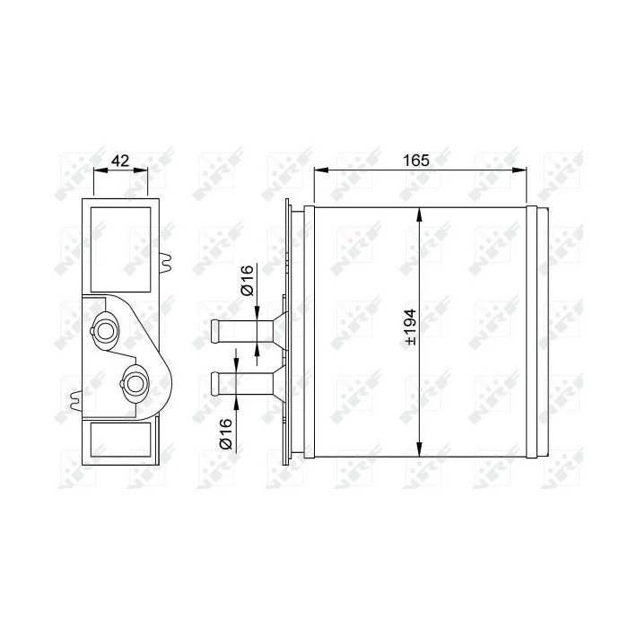 NRF Wärmetauscher, Innenraumheizung 53204