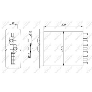NRF Wärmetauscher, Innenraumheizung 53205