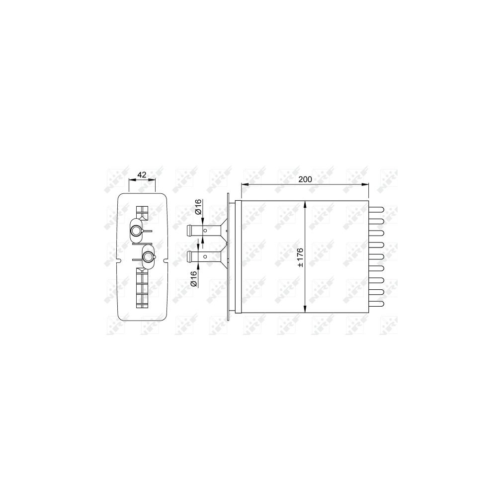 NRF Wärmetauscher, Innenraumheizung 53205
