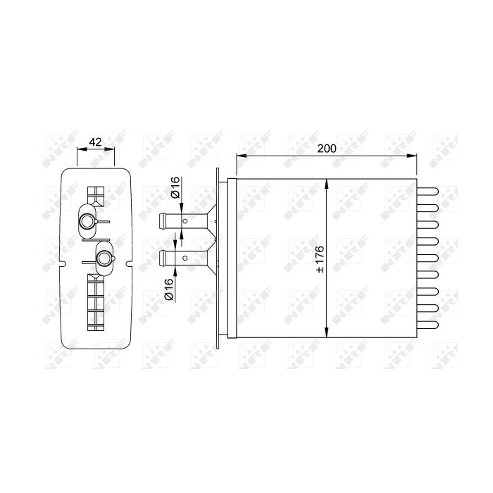 NRF Wärmetauscher, Innenraumheizung 53205