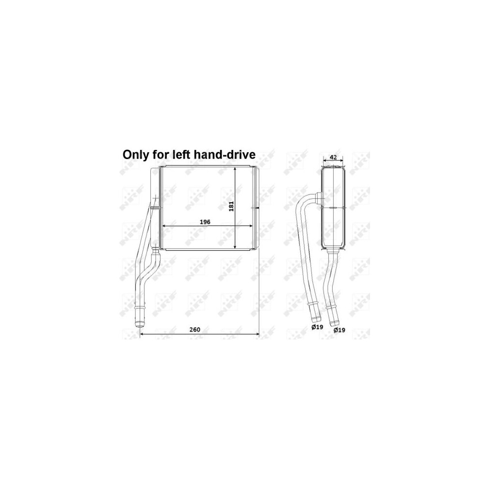 NRF Wärmetauscher, Innenraumheizung 53206