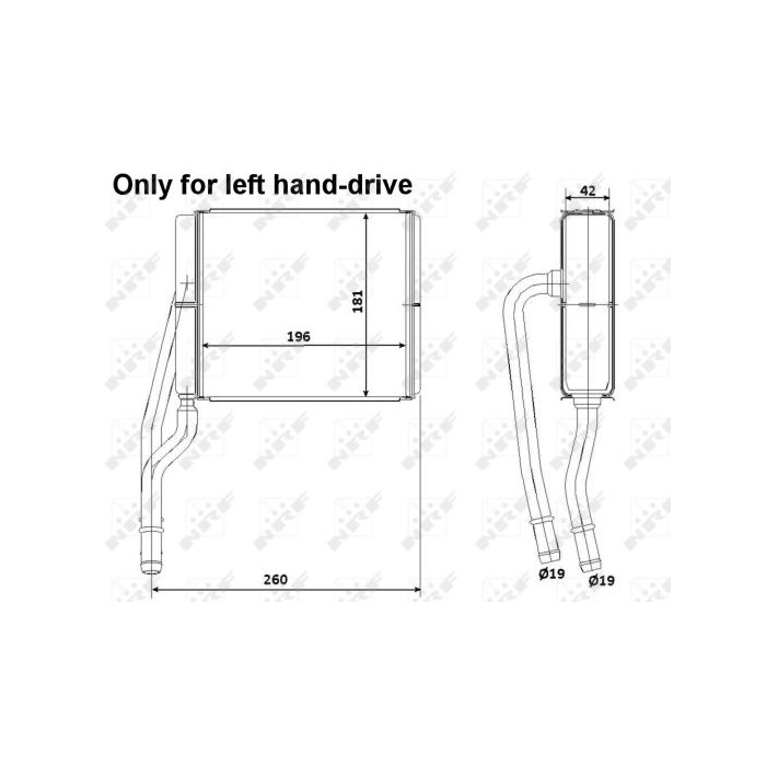 NRF Wärmetauscher, Innenraumheizung 53206