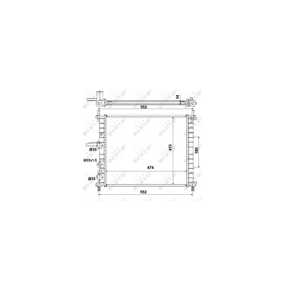 NRF Kühler, Motorkühlung 53227