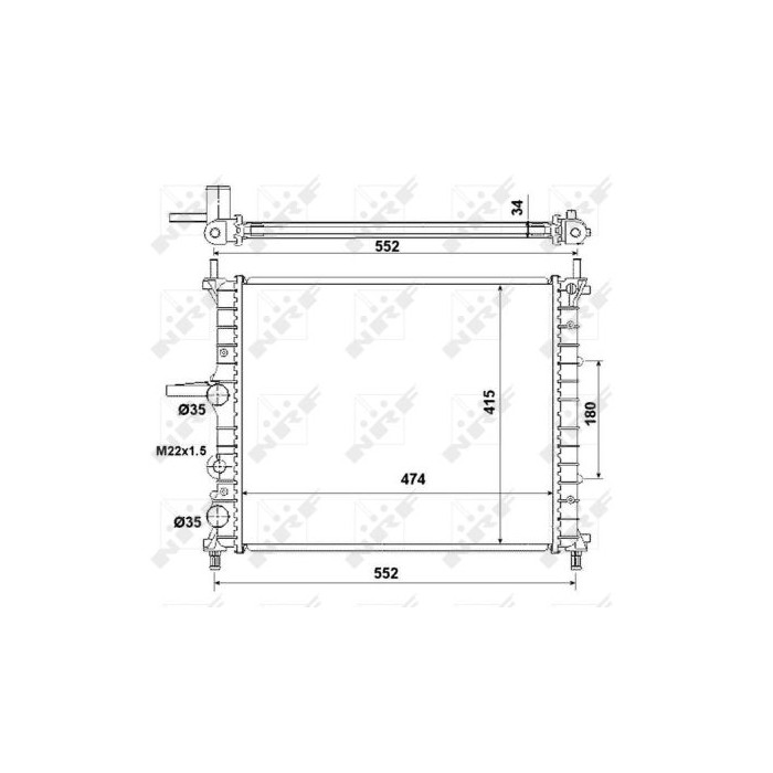 NRF Kühler, Motorkühlung 53227