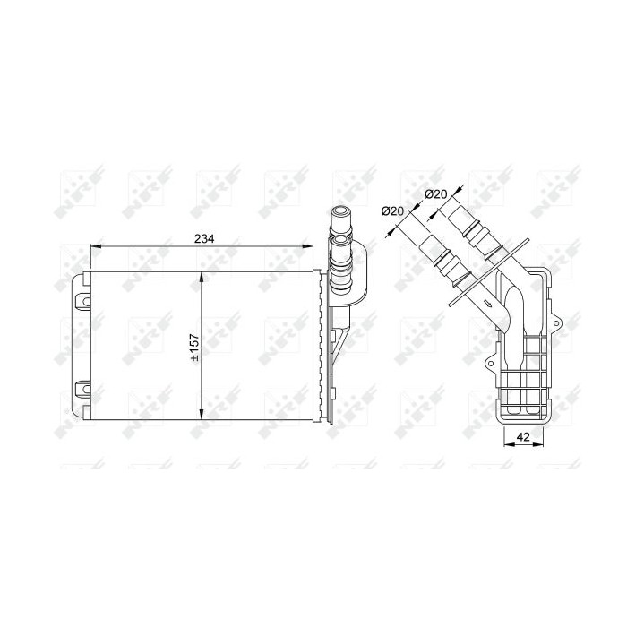NRF Wärmetauscher, Innenraumheizung 53382