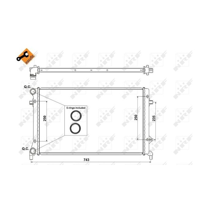 NRF EASY FIT Kühler, Motorkühlung 53404