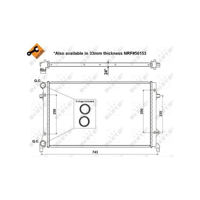 NRF EASY FIT Kühler, Motorkühlung 53405