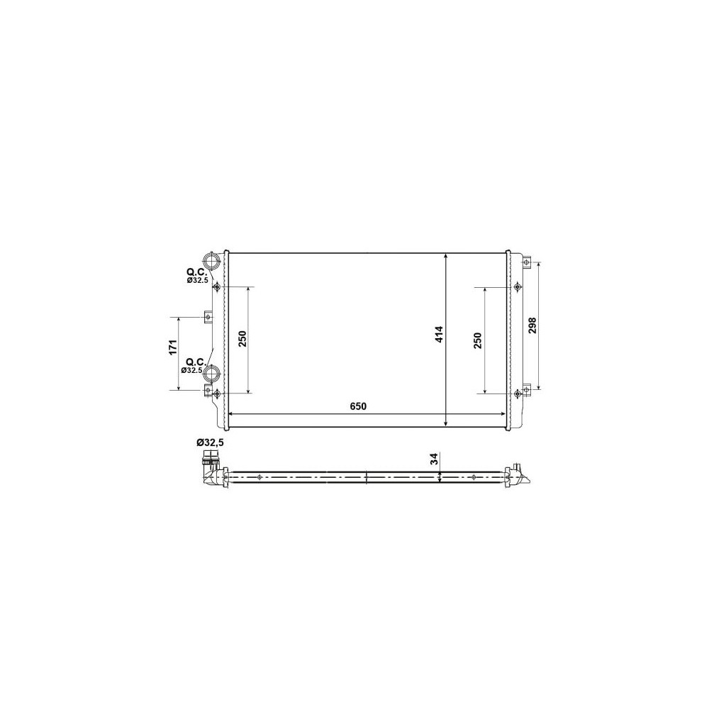 NRF Economy Class Kühler, Motorkühlung 53406A