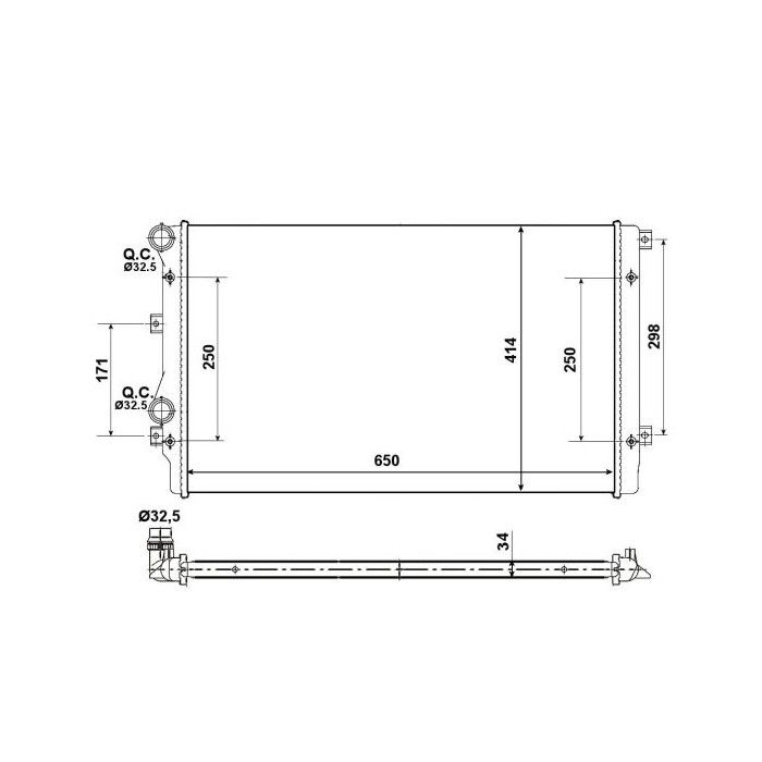 NRF Economy Class Kühler, Motorkühlung 53406A