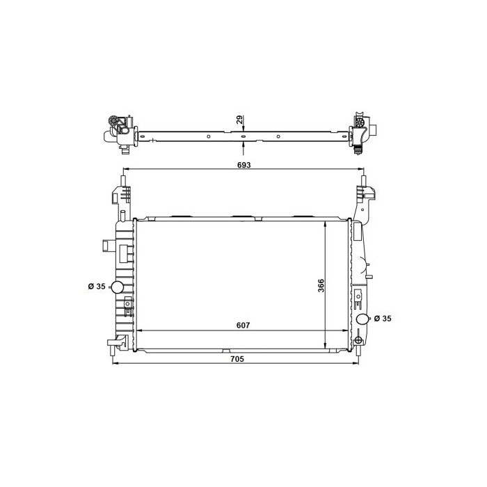 NRF EASY FIT Kühler, Motorkühlung 53416