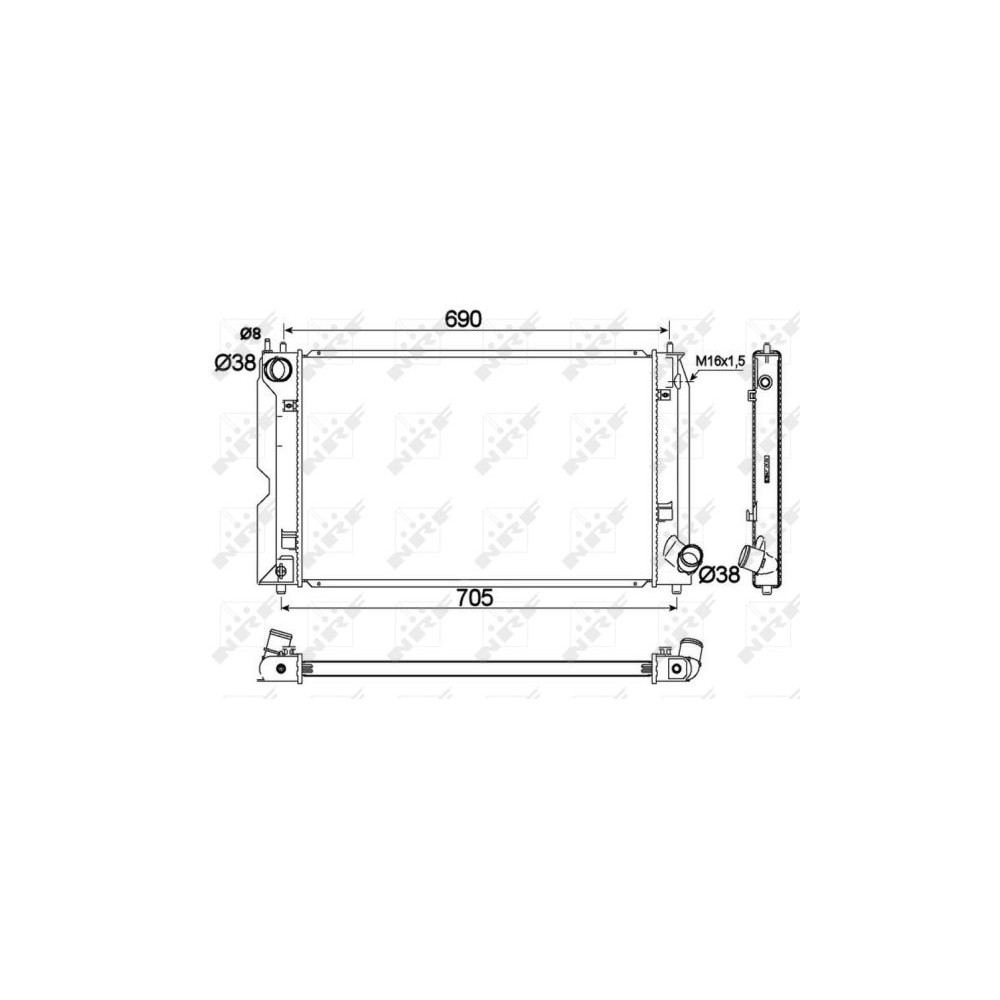 NRF Kühler, Motorkühlung 53421