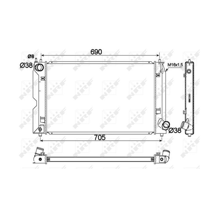 NRF Kühler, Motorkühlung 53421