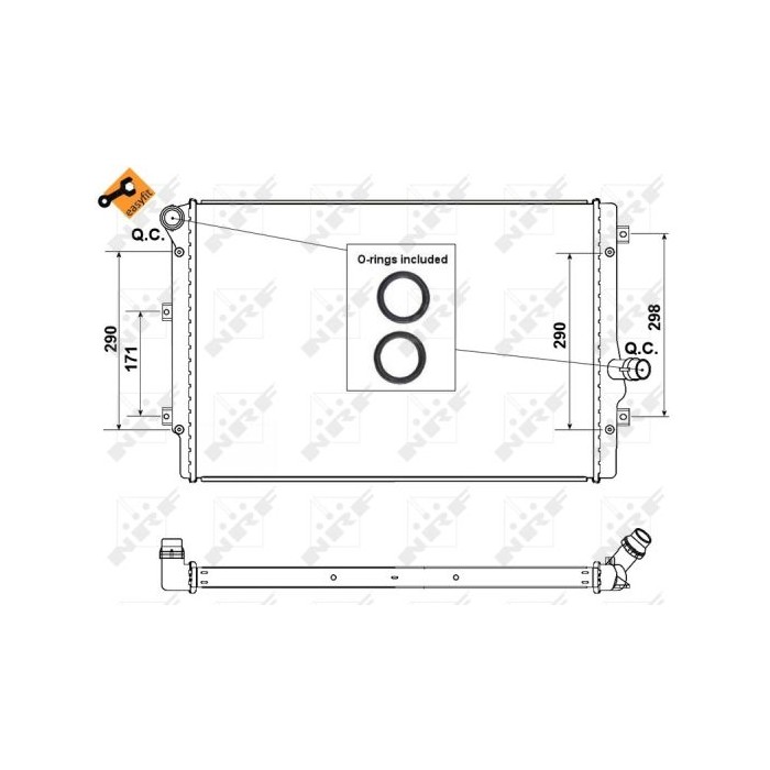 NRF EASY FIT Kühler, Motorkühlung 53425
