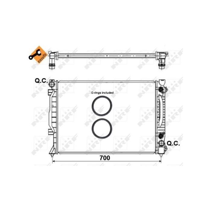 NRF EASY FIT Kühler, Motorkühlung 53444
