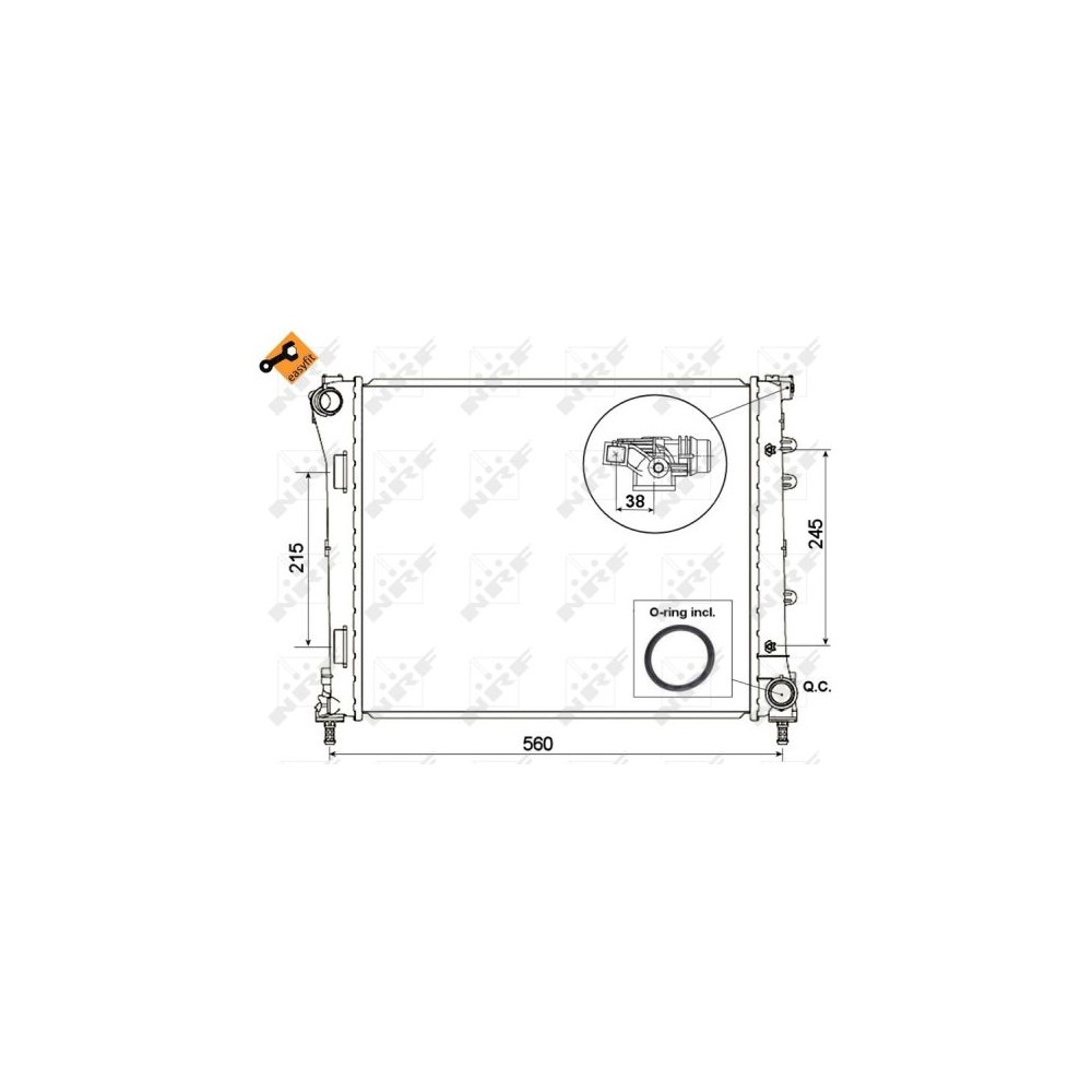 NRF EASY FIT Kühler, Motorkühlung 53525