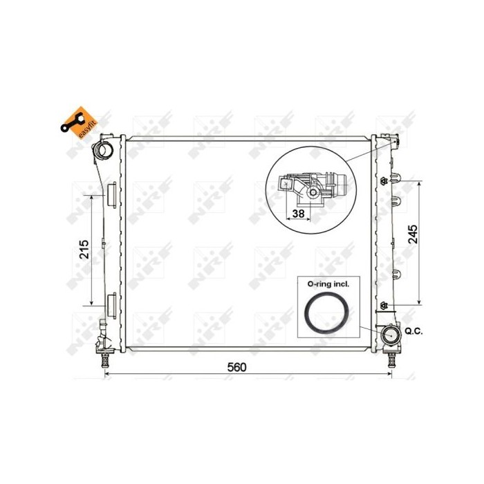 NRF EASY FIT Kühler, Motorkühlung 53525