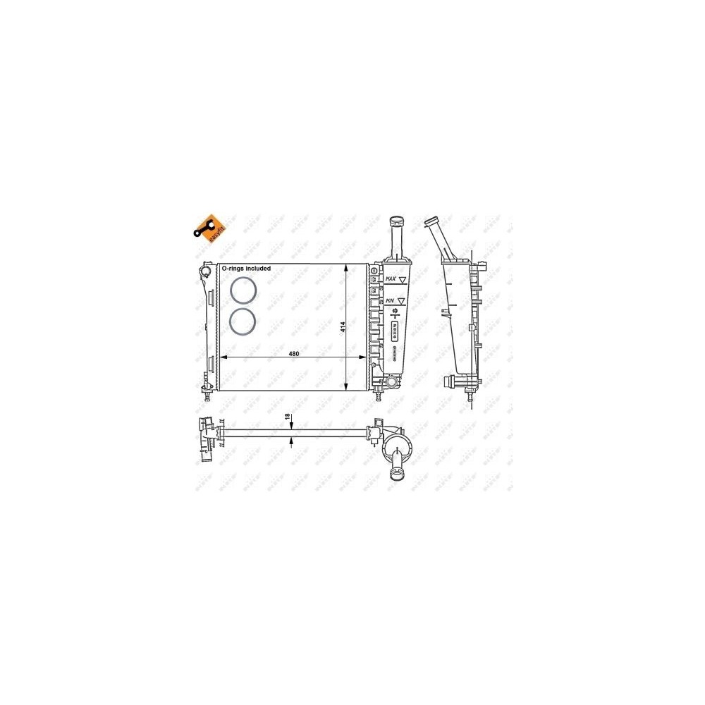 NRF EASY FIT Kühler, Motorkühlung 53526