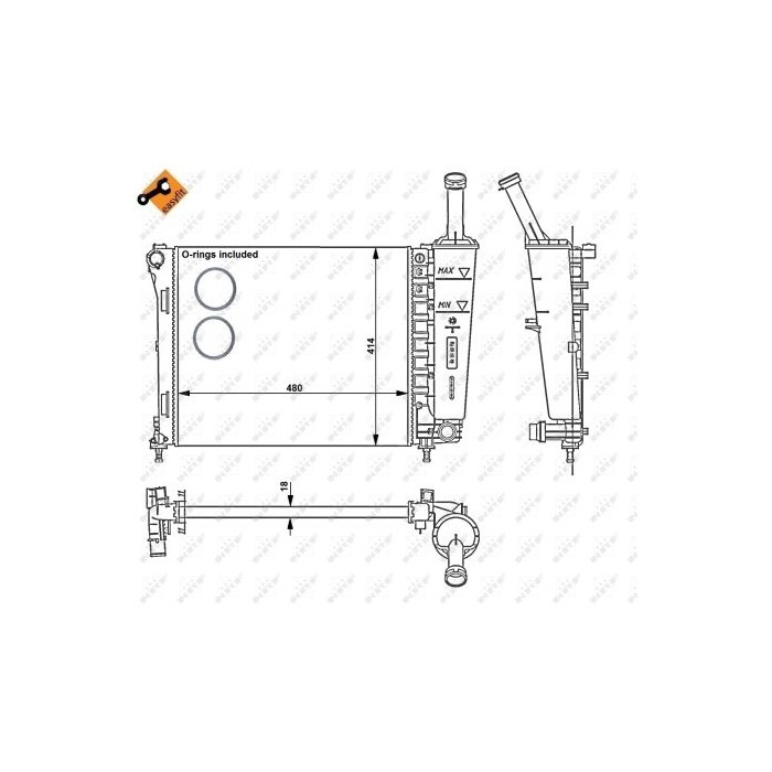 NRF EASY FIT Kühler, Motorkühlung 53526