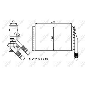 NRF Wärmetauscher, Innenraumheizung 53554