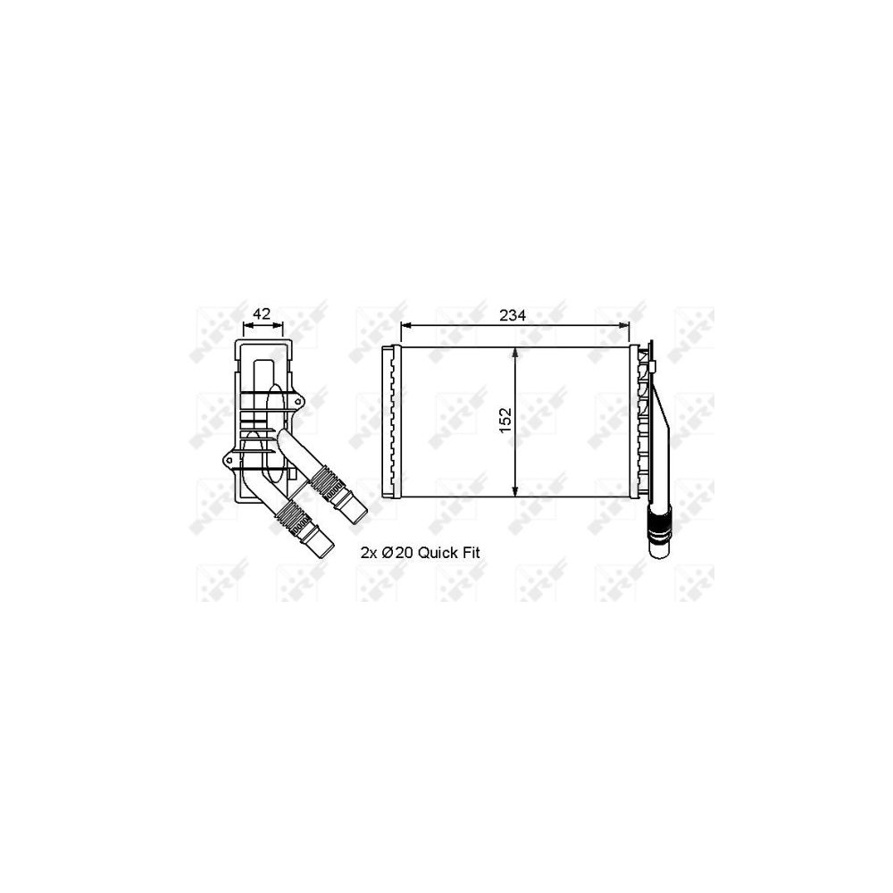 NRF Wärmetauscher, Innenraumheizung 53554