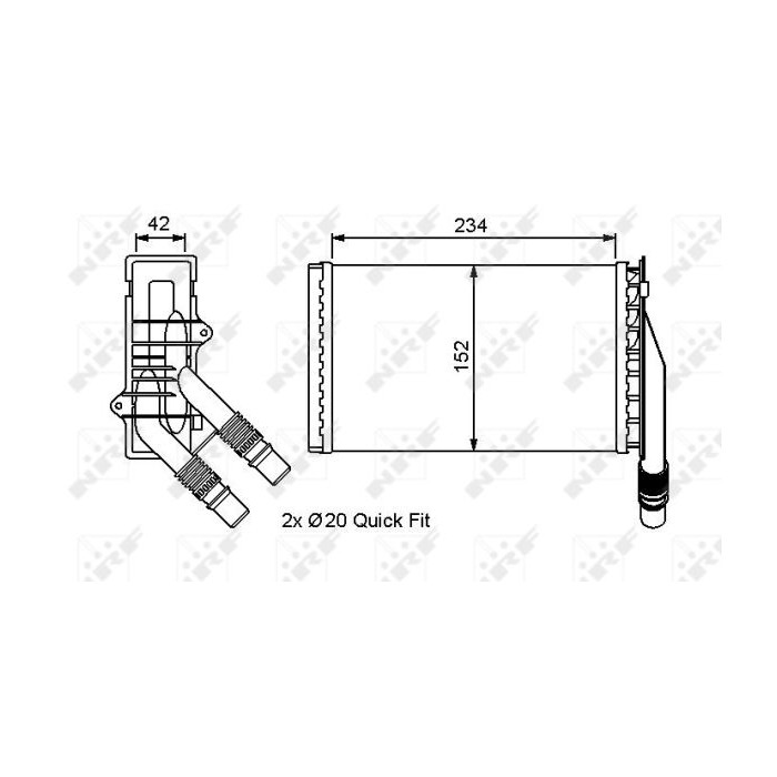 NRF Wärmetauscher, Innenraumheizung 53554