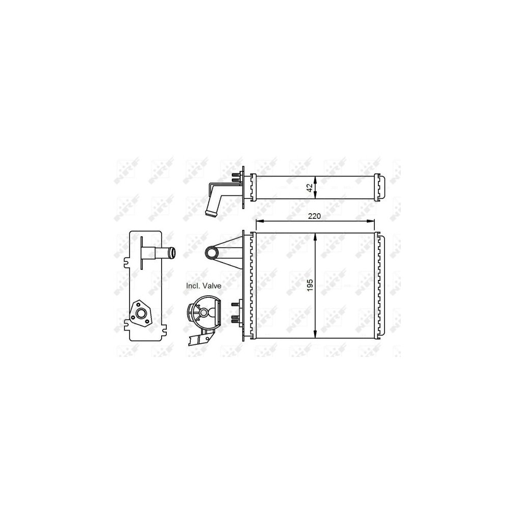 NRF Wärmetauscher, Innenraumheizung 53556