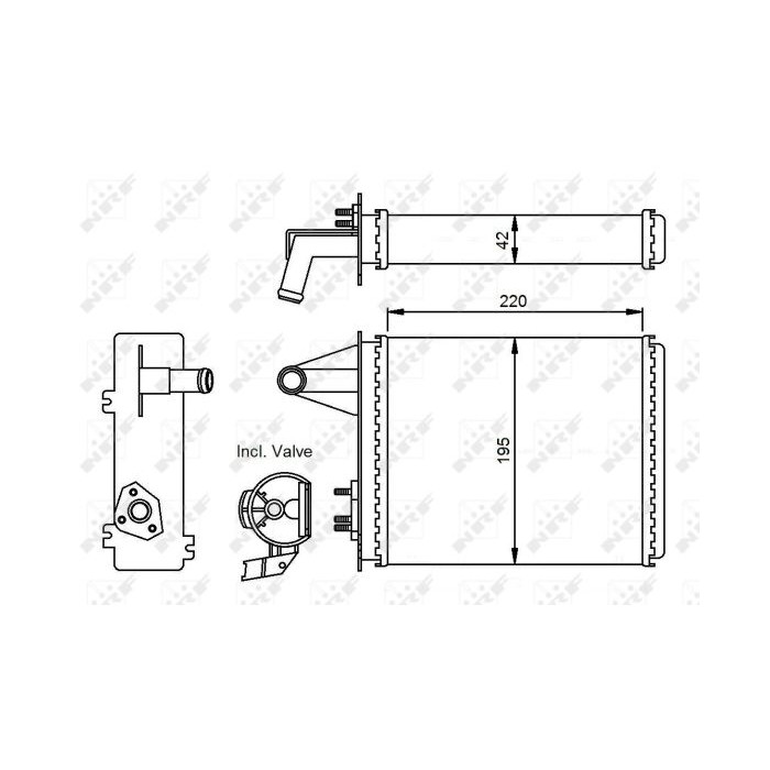 NRF Wärmetauscher, Innenraumheizung 53556