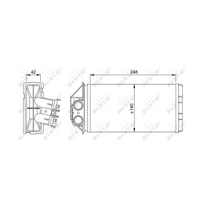 NRF Wärmetauscher, Innenraumheizung 53561