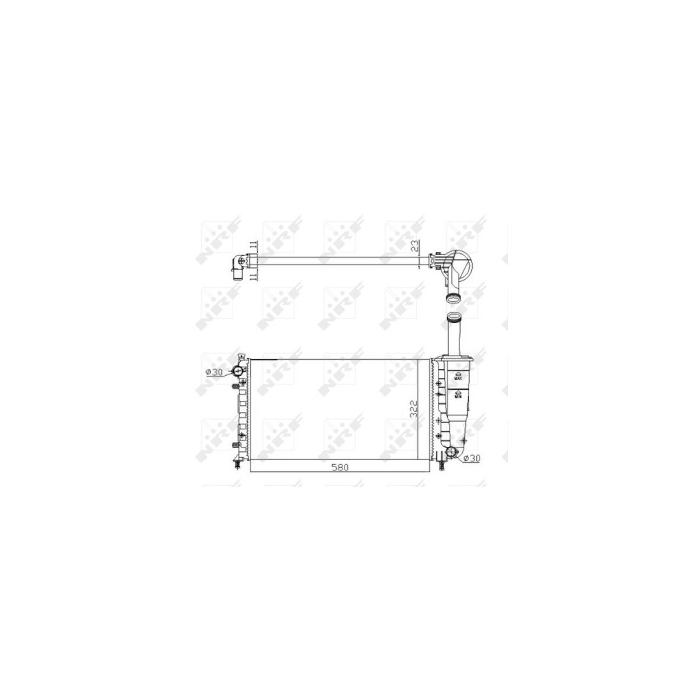 NRF Economy Class Kühler, Motorkühlung 53601A