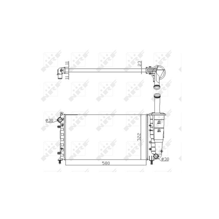 NRF Economy Class Kühler, Motorkühlung 53601A