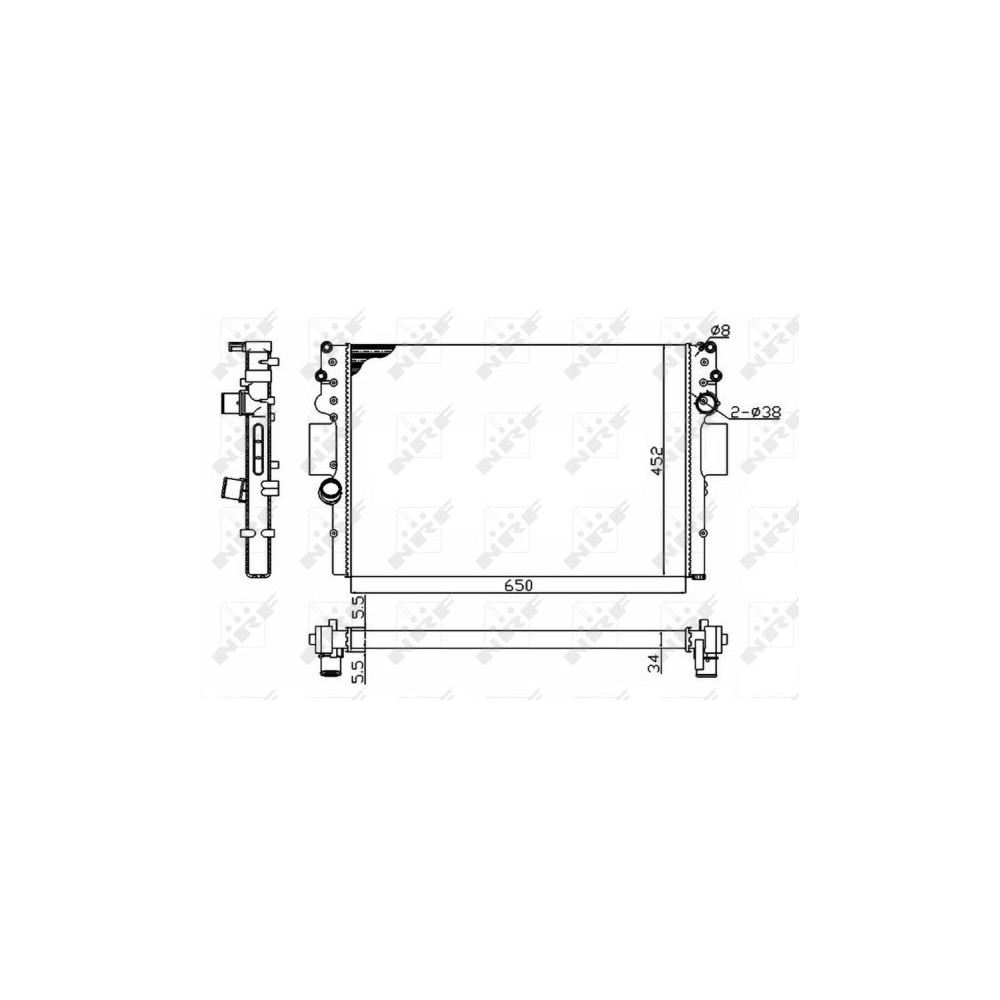 NRF Economy Class Kühler, Motorkühlung 53614A