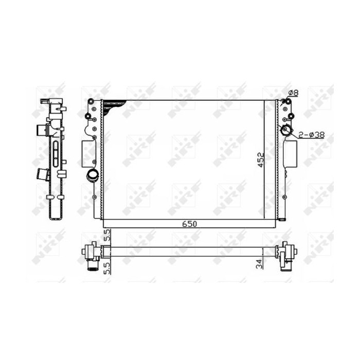 NRF Economy Class Kühler, Motorkühlung 53614A