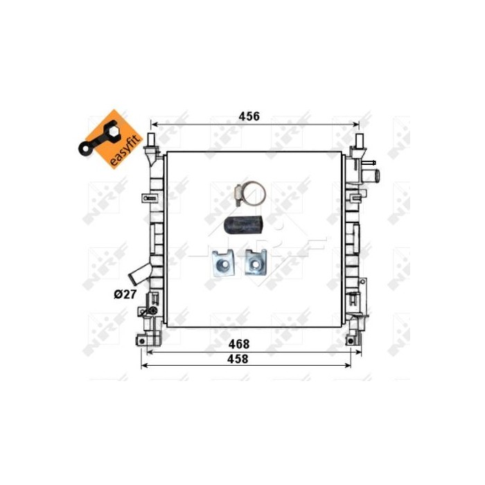 NRF EASY FIT Kühler, Motorkühlung 53651