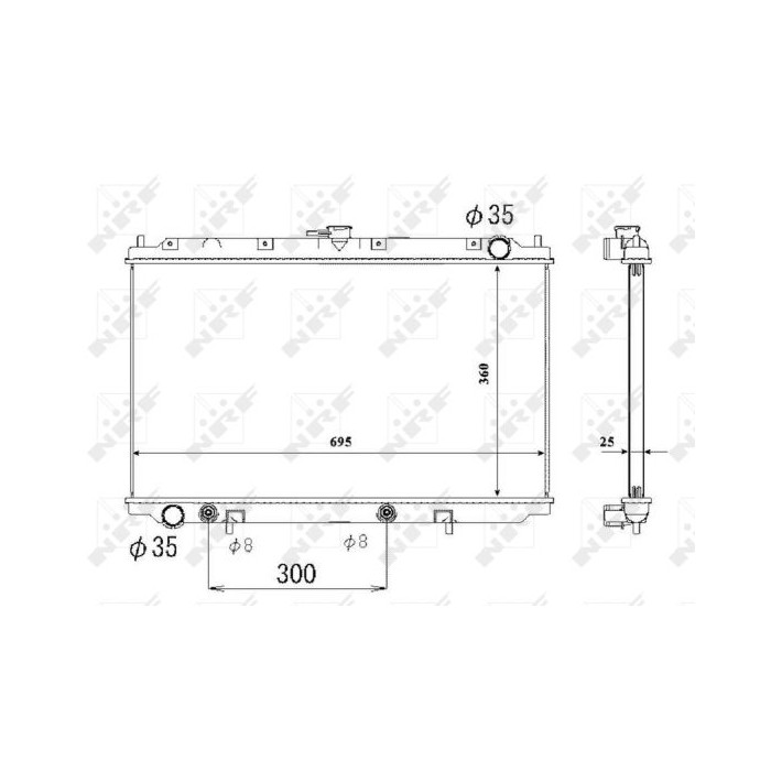 NRF EASY FIT Kühler, Motorkühlung 53695