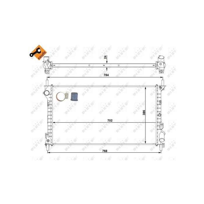 NRF EASY FIT Kühler, Motorkühlung 53713
