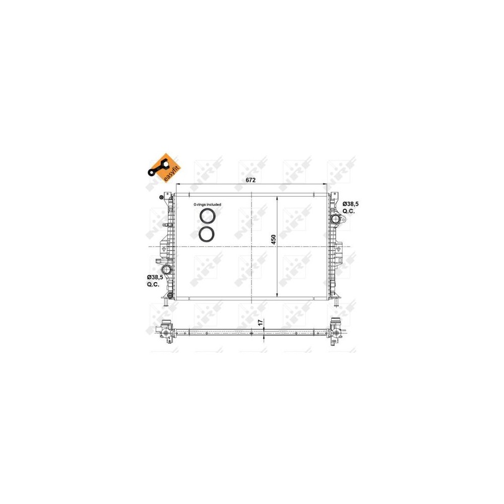 NRF EASY FIT Kühler, Motorkühlung 53737