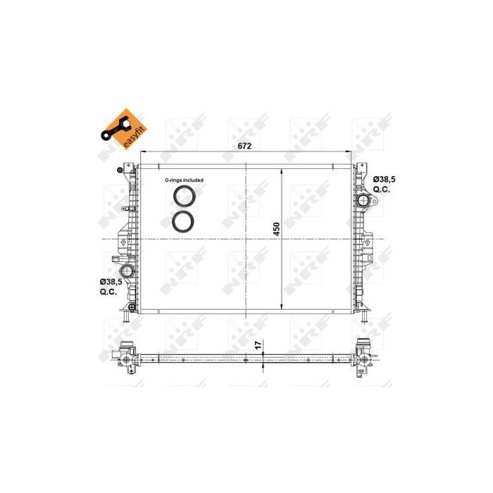 NRF EASY FIT Kühler, Motorkühlung 53737