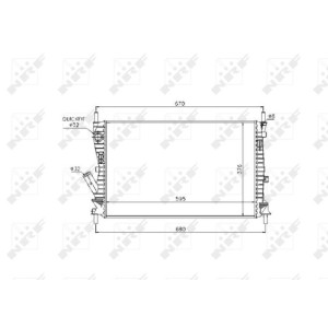 NRF Kühler, Motorkühlung 53743