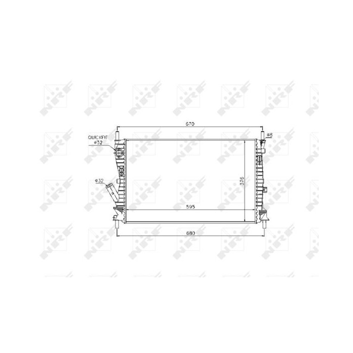 NRF Kühler, Motorkühlung 53743