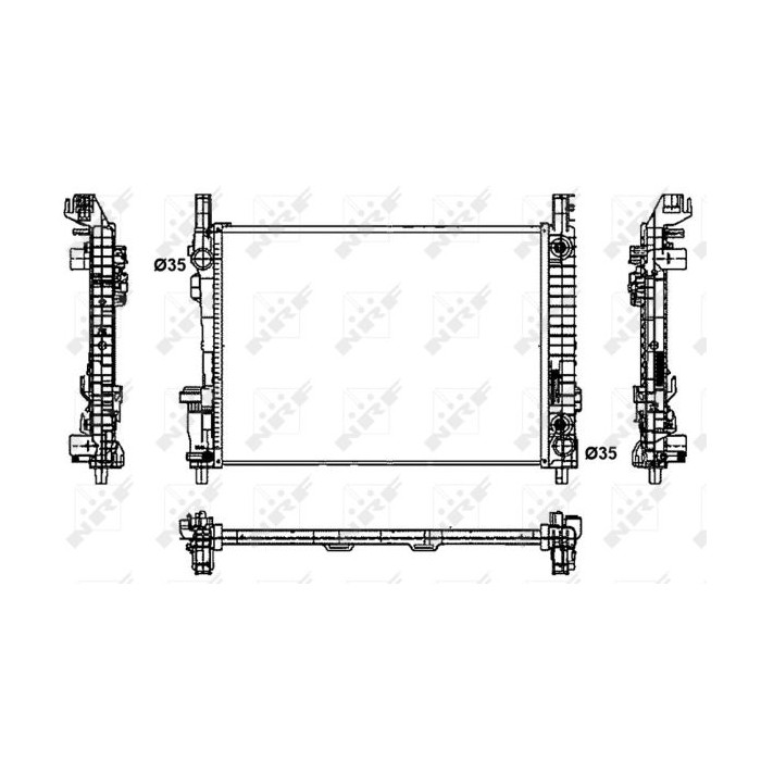 NRF Kühler, Motorkühlung 53800