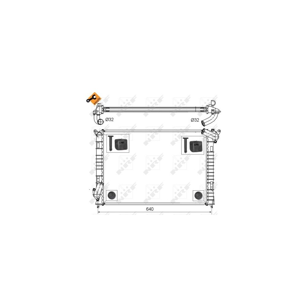 NRF EASY FIT Kühler, Motorkühlung 53808