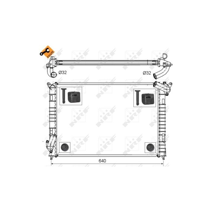 NRF EASY FIT Kühler, Motorkühlung 53808