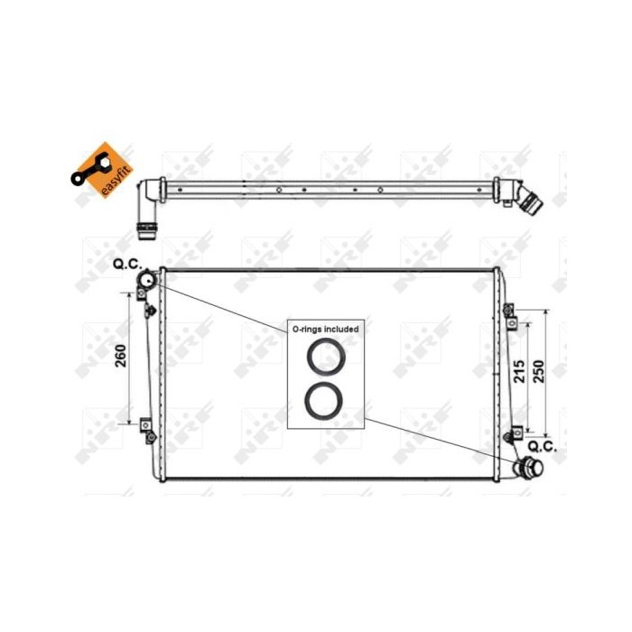 NRF EASY FIT Kühler, Motorkühlung 53813