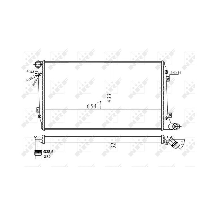 NRF Economy Class Kühler, Motorkühlung 53814A