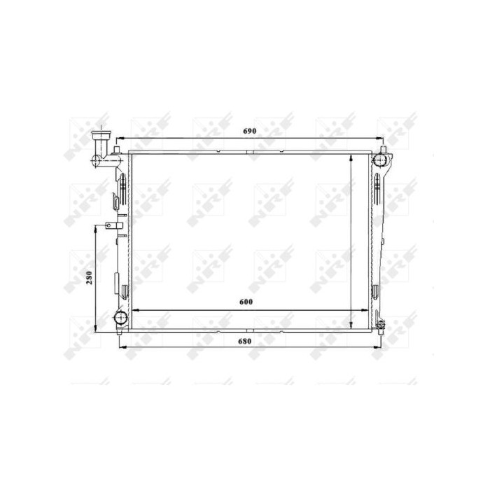 NRF Kühler, Motorkühlung 53845