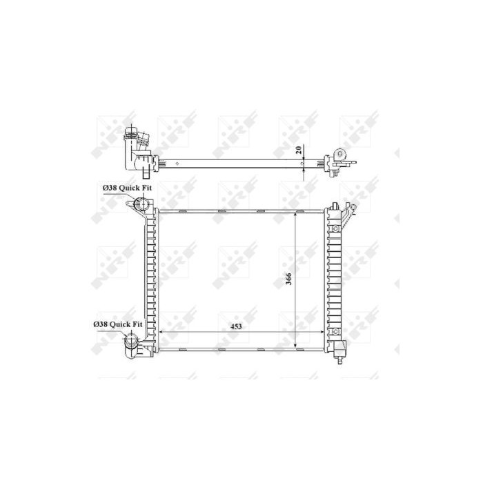 NRF Kühler, Motorkühlung 53841