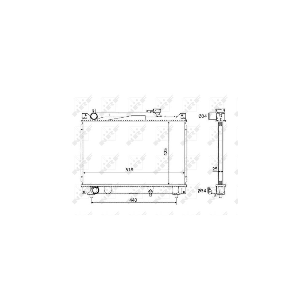 NRF Kühler, Motorkühlung 53882